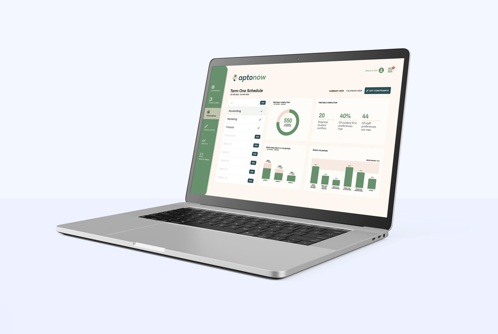 Custom SaaS Software Developed for AptoNow University Timetable Management